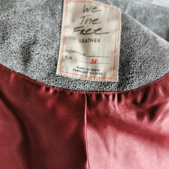 NWOT Free People Distressed Lamb Leather Jacket - Picture 6 of 9